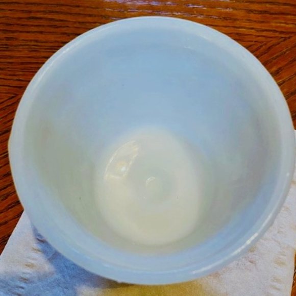 Vintage Milk Glass footed Compote /Center Piece- Circa 1960's - Picture 4 of 8